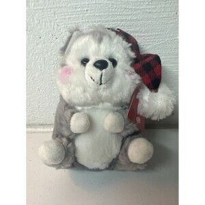 Aurora Winter Rolly Pets Luna The Husky 5" Plush Stuffed Animal Christmas P13